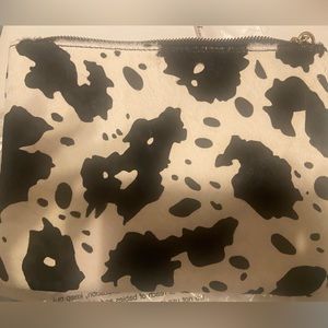 Asos cow print clutch faux leather